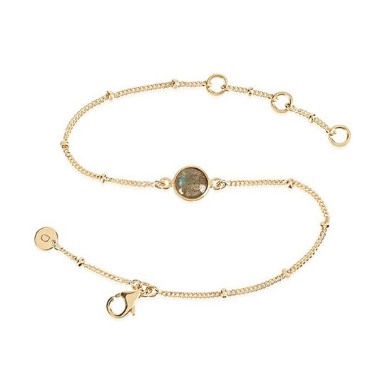 Daisy London |  Labradorite Healing Stone Gold Plate Bracelet
