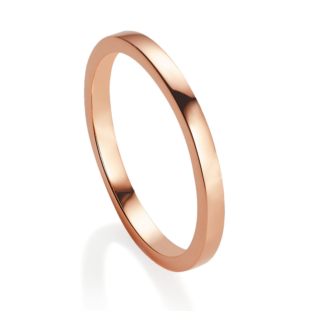 Jersey Pearl |  Viva Rose gold stacking ring - size N