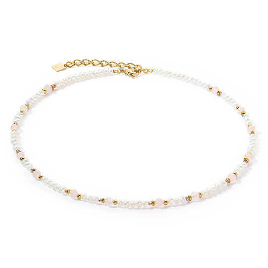 Coeur De Lion | Freshwater Pearls & Rose Quartz Necklace