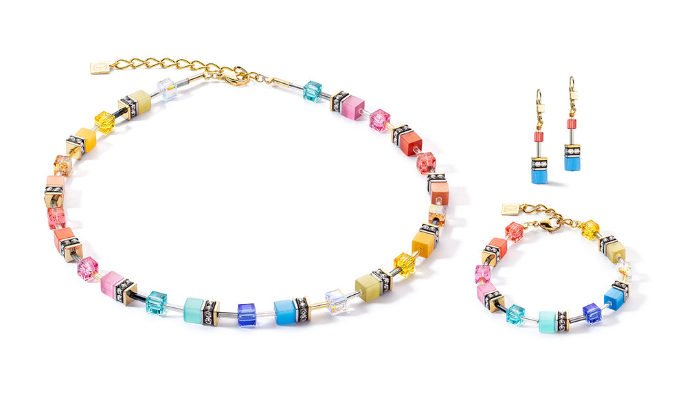 Coeur De Lion | GeoCUBE bracelet in Multicoloured Crystal