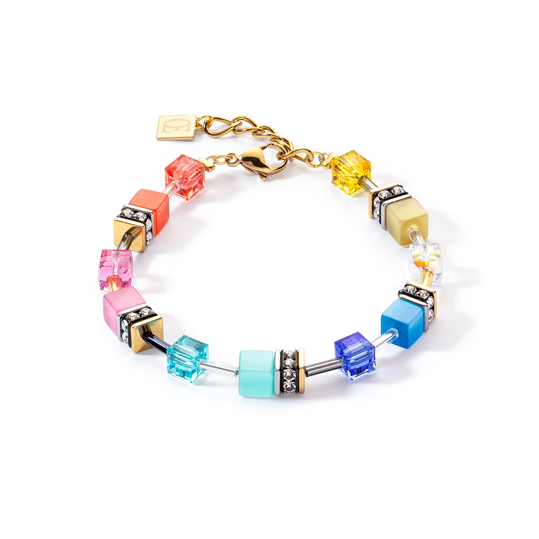 Coeur De Lion | GeoCUBE bracelet in Multicoloured Crystal