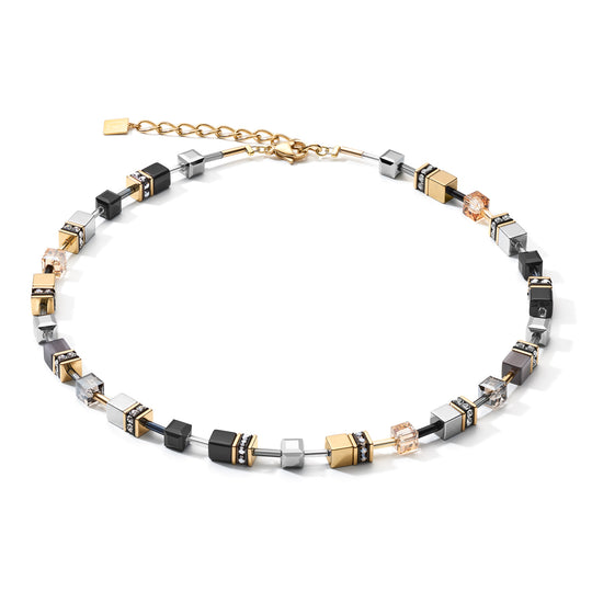 Coeur De Lion | GeoCUBE Necklace in Black & Gold