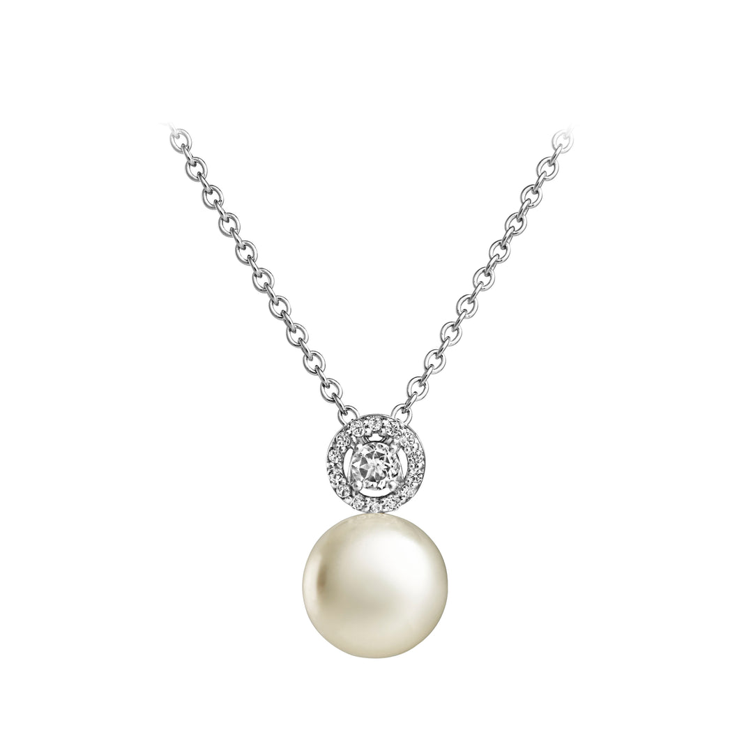 Jersey Pearl |  Amberley Halo Cluster Pendant
