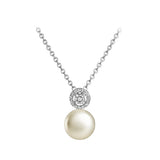 Jersey Pearl |  Amberley Halo Cluster Pendant