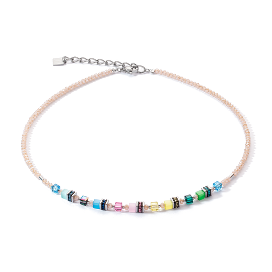 Coeur De Lion | Mini Cubes Necklace in Multicolour Pastel