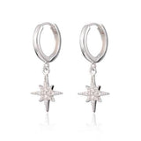 Scream Pretty |  Starburst Sterling Silver Hoop Earrings