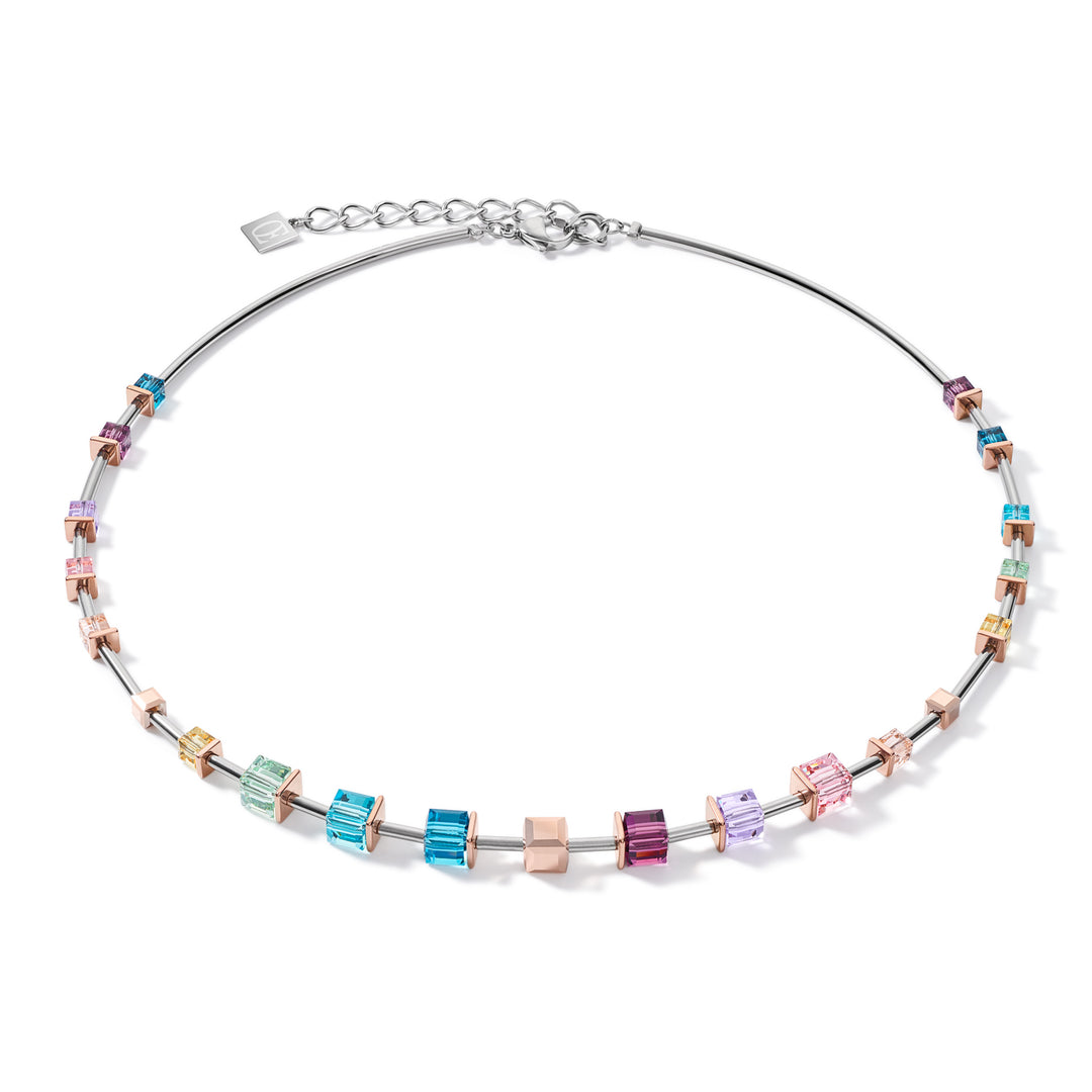 Small GeoCUBE Necklace in Pastels