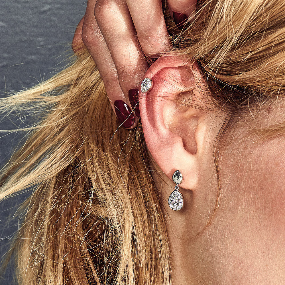 Kit Heath |  Coast pebble glisten Drop Earrings