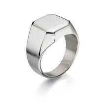Fred Bennett | Stainless steel Signet Ring - Size 60