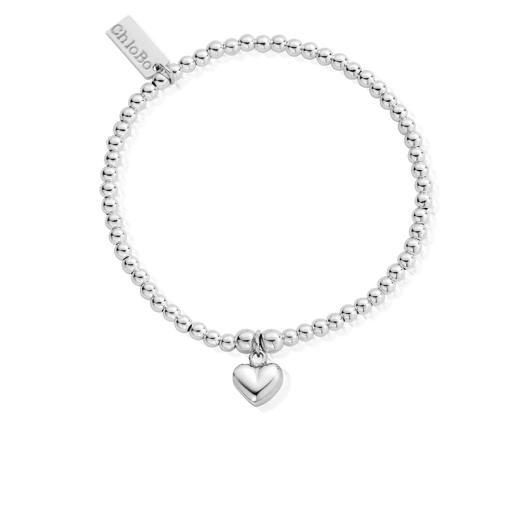ChloBo |  Cute Charm Puffed Heart Sterling Silver Bracelet