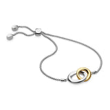 Kit Heath |  Bevel Cirque Cz Link Gold Plate Toggle Bracelet
