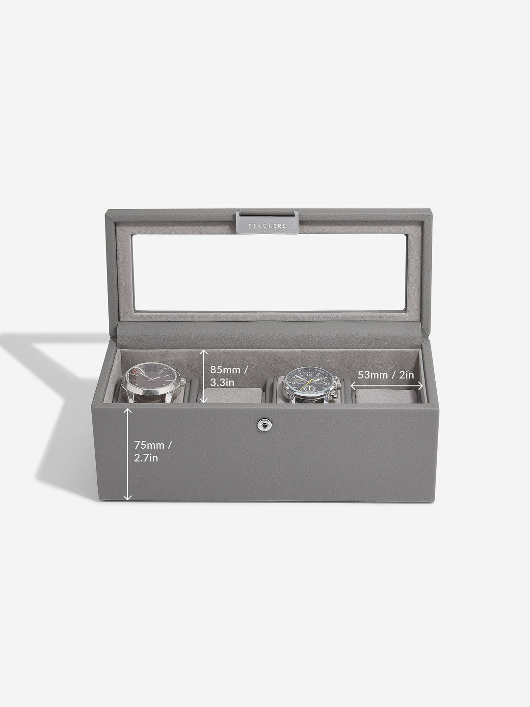 Stackers | 4 piece Watch Box - Slate Grey