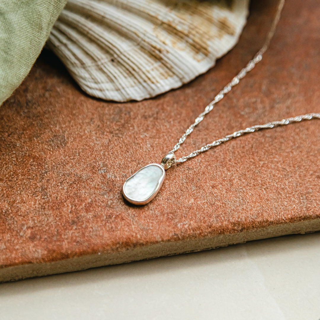 Daisy London |  Isla Mother Of Pearl Sterling Silver Necklace