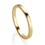 Jersey Pearl |  Viva yellow gold stacking ring - size L