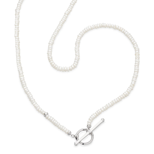 Kit Heath |  Revival Astoria String of Pearls T-Bar Necklace