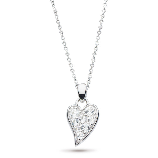 Desire precious Topaz small Heart Necklace 17"