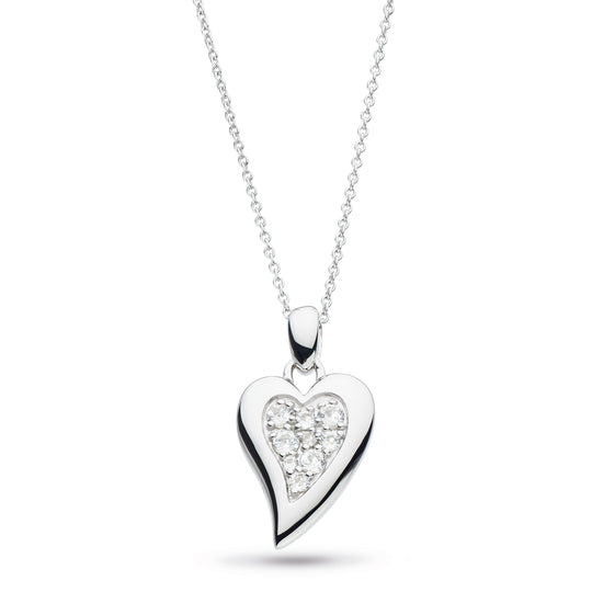 Desire precious Topaz Big Heart Necklace 22"