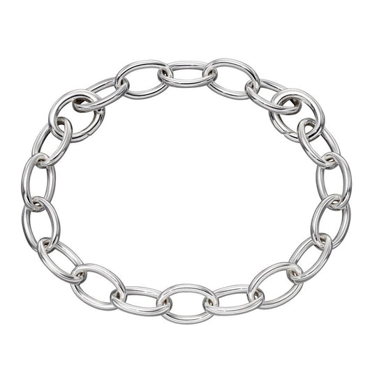 Silver Chain Linked Charm carrier Bracelet