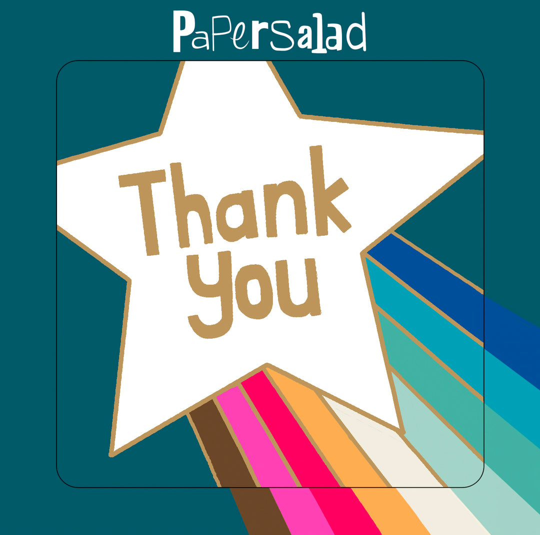Pack of 5 Thank you Cards  - Paper Salad