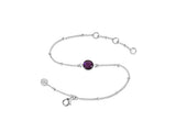 Daisy London |  Amethyst Healing Stone Sterling Silver Bracelet
