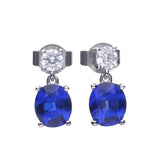 Diamonfire |  Oval Sapphire Drop earrings