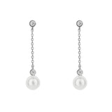 Diamonfire |  Shell Pearl Chain Drop Earrings