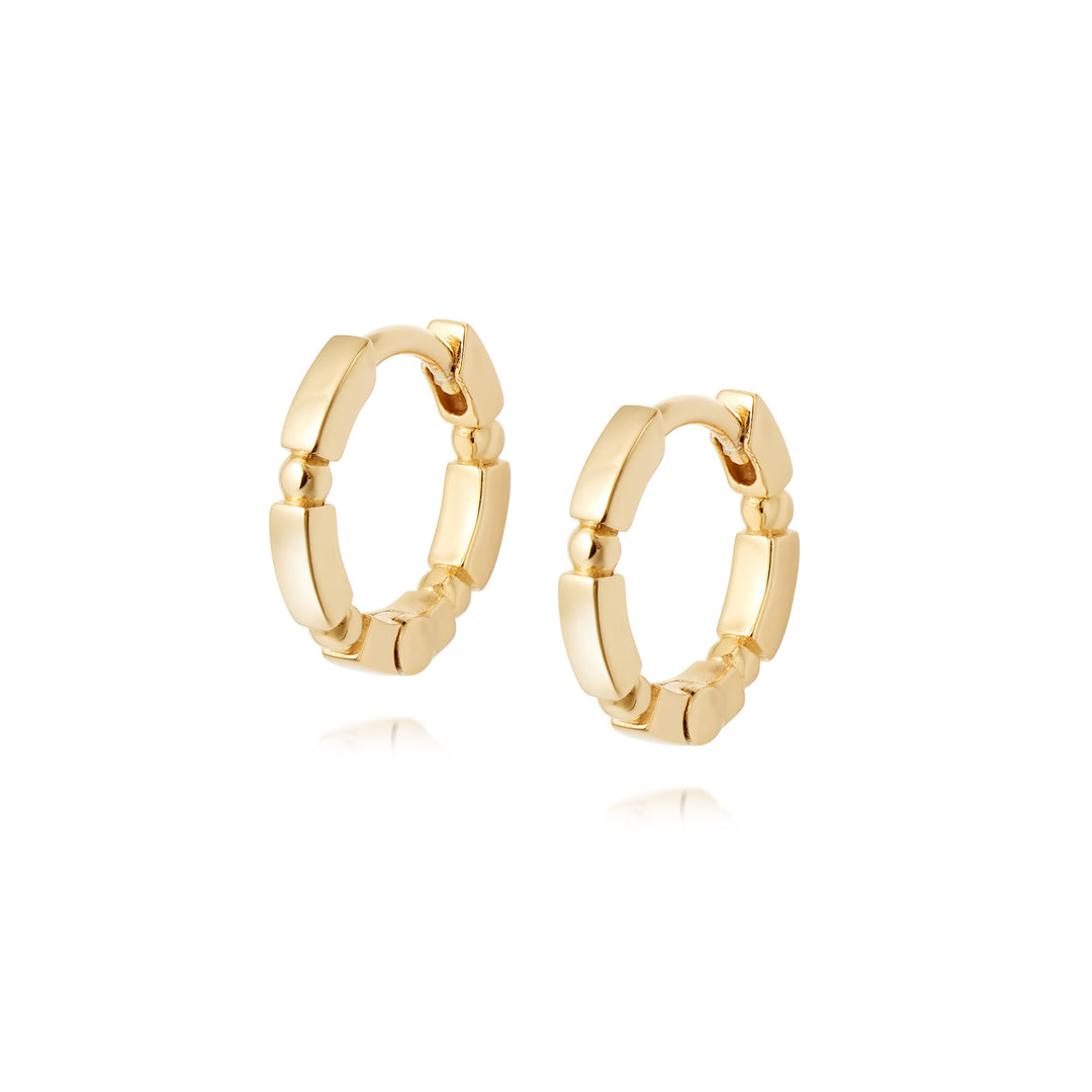Stacked 18ct Gold Plated Huggie Hoops