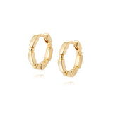 Daisy London |  Stacked 18ct Gold Plated Huggie Hoops