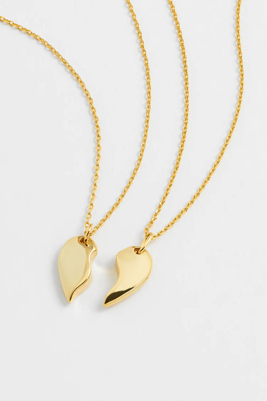 Estella Bartlett |  BFF Heart Gold Plate Necklace Set