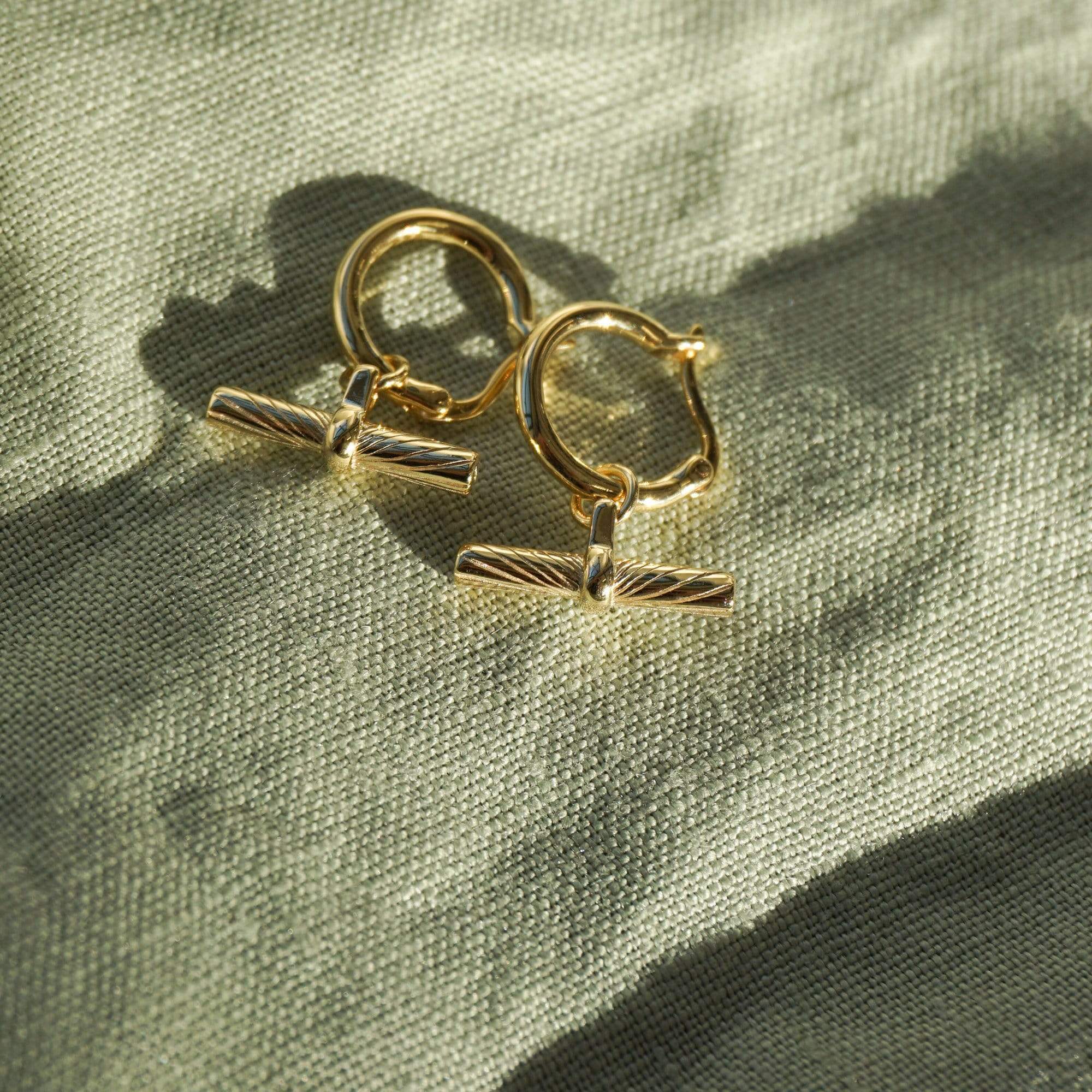 Daisy London |  ESTÉE LALONDE T BAR CHARM EARRINGS