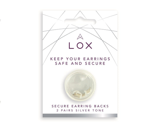 Lox Secure Earring Backs - Silver Tone