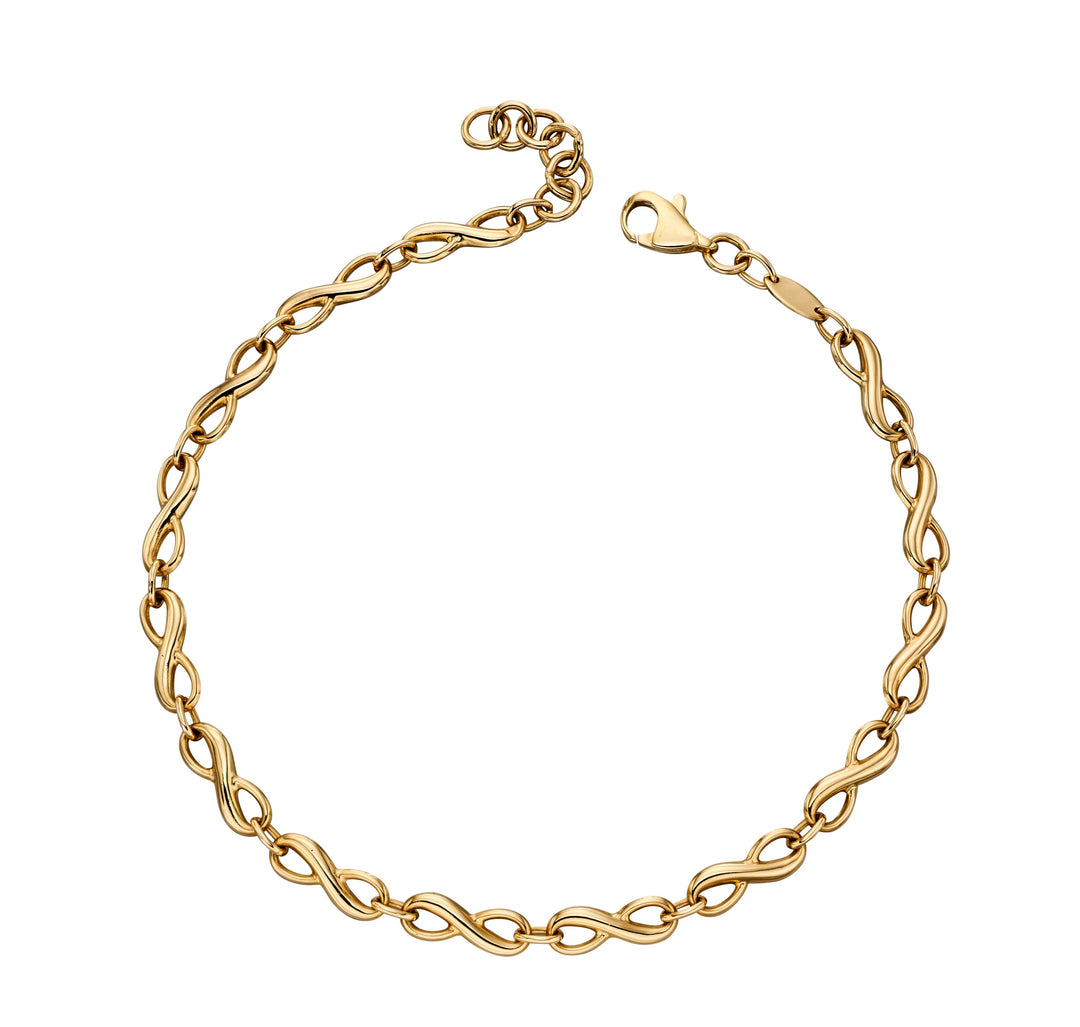Penmans |  9ct Yellow Gold Infinity Link bracelet