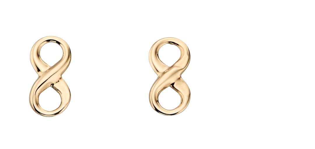 Penmans |  9ct Gold Infinity Stud Earrings