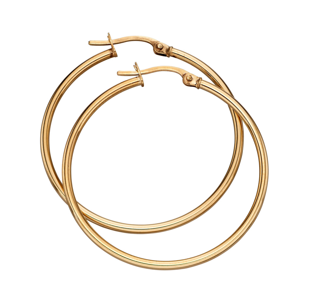 Penmans |  9ct Gold 30mm Hinged Hoop Earrings