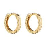Penmans |  9ct Yellow Gold diamond cut hoop Earrings