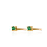 Scream Pretty |  Green & Gold Plate Tiny Stud Earrings