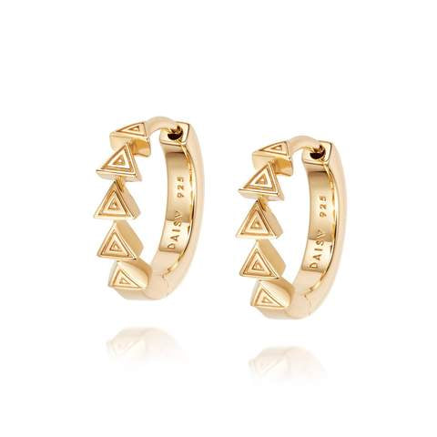 Daisy London |  Eve 18ct Gold Plate Huggie Hoops