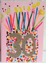 30th Greetings Card - Paper Salad