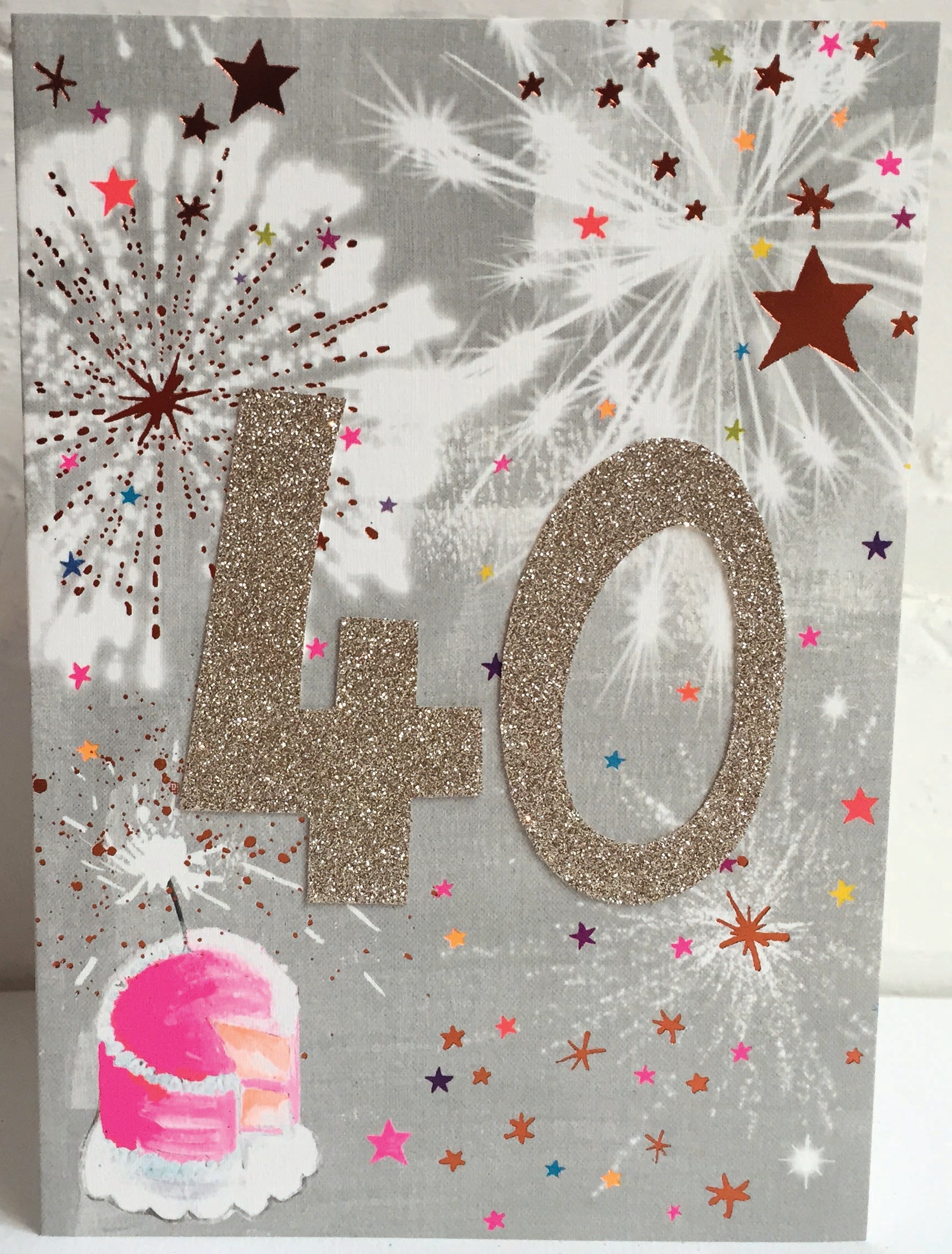 40th Greetings Card - Paper Salad