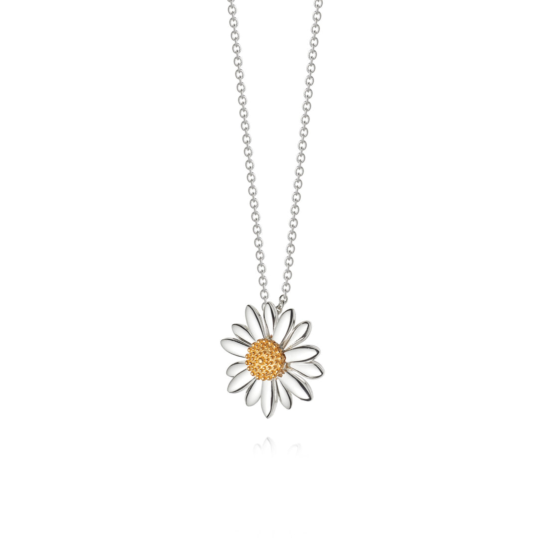 Daisy London |  Daisy 18mm Sterling Silver & 18ct Gold Plate Pendant Necklace