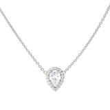 Diamonfire |  Teardrop Halo Pendant