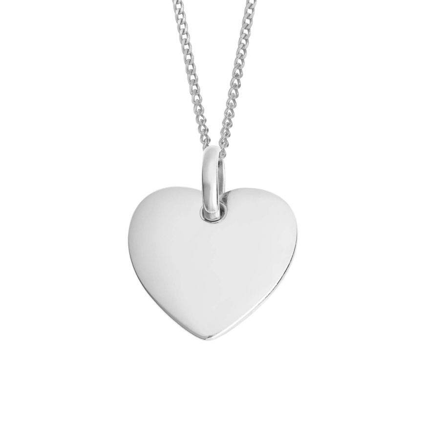 Recycled Silver Heart Tag Pendant