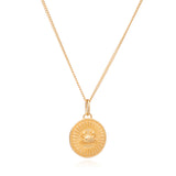 Rachel Jackson |  Zodiac Art - Cancer - 22ct Gold Plated Sterling Silver Necklace