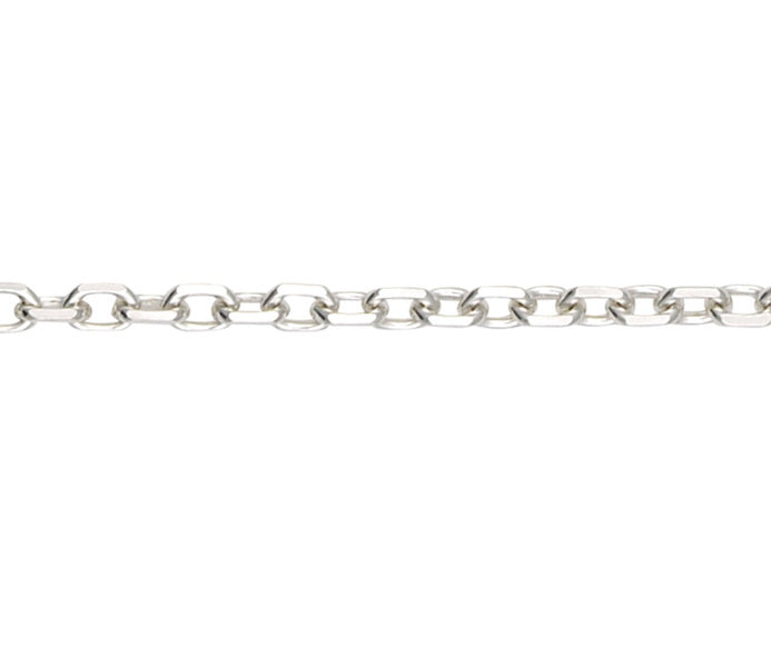 Penmans |  16" Sterling Silver Angle Filled Trace Chain