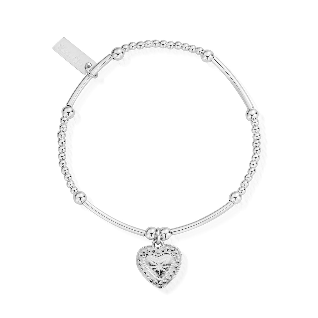 ChloBo |  Cute Mini Heart Charm Sterling Silver Bracelet