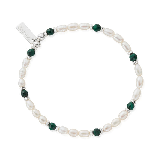 ChloBo |  Pearl & Malachite Gentle Love Bracelet