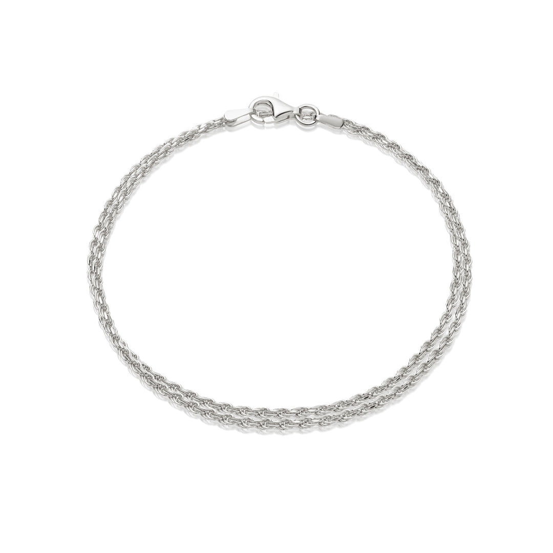 Daisy London |  Isla Double Rope Sterling Silver Bracelet