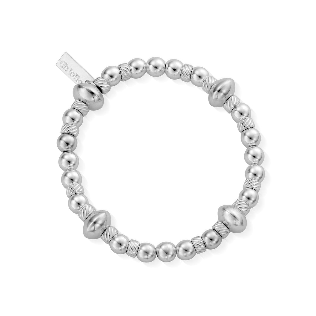 ChloBo |  Twisted Disc Sterling Silver Bracelet
