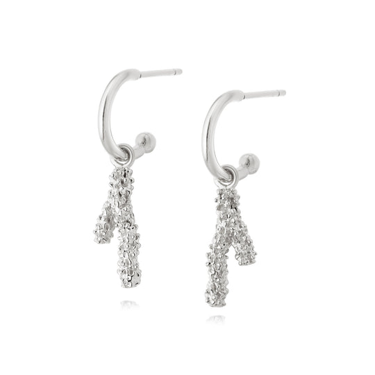 Daisy London |  Isla Coral Drop Sterling Silver Earrings