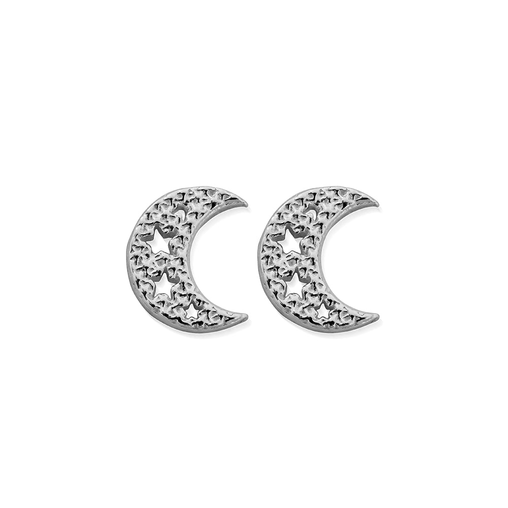 ChloBo |  Starry Moon Sterling Silver Stud Earrings